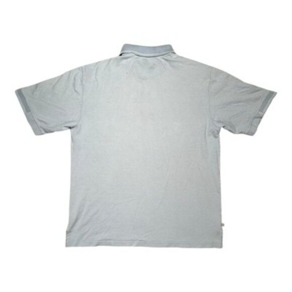 Tommy Bahama Polo Shirt Men M Silk Cotton Blue TB Logo Golf Resort Tee Classic - Picture 8 of 15